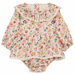 Online Louise Misha Barboteuse India Fleurie Coton Bio | Crème