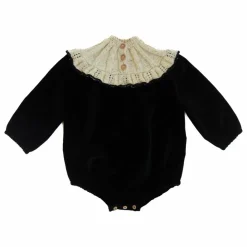 Kalinka Barboteuse Sidra Velours Laine Mérinos | Noir Clearance