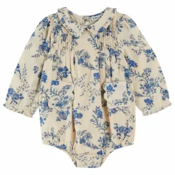 Emile et Ida Barboteuse Smockée Fleurie |