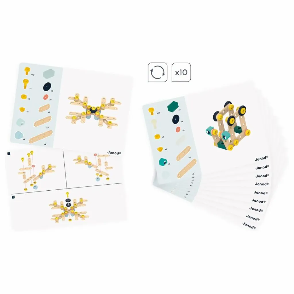 Janod Jeux Éducatifs|Baril Brico'Kids - 100 pièces