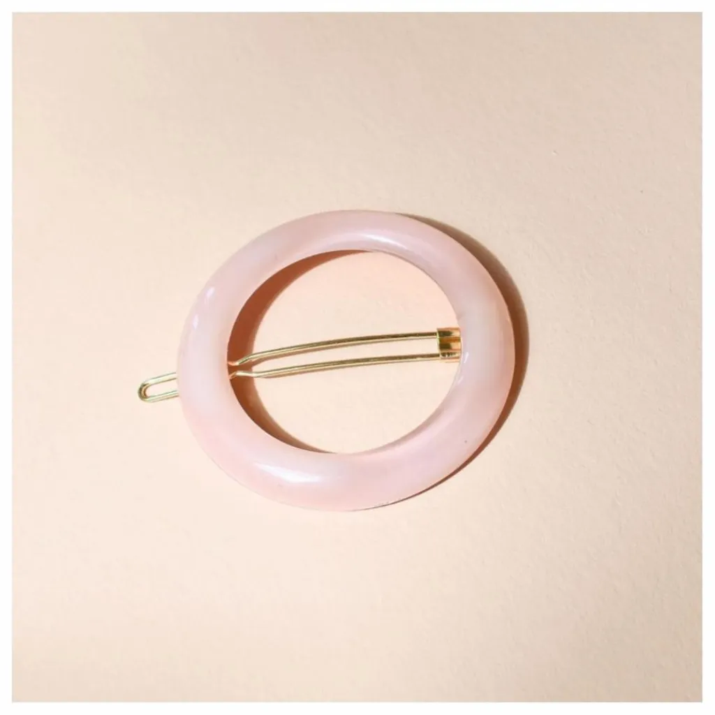 Bachca Barrette ronde Opaline | Rose Discount