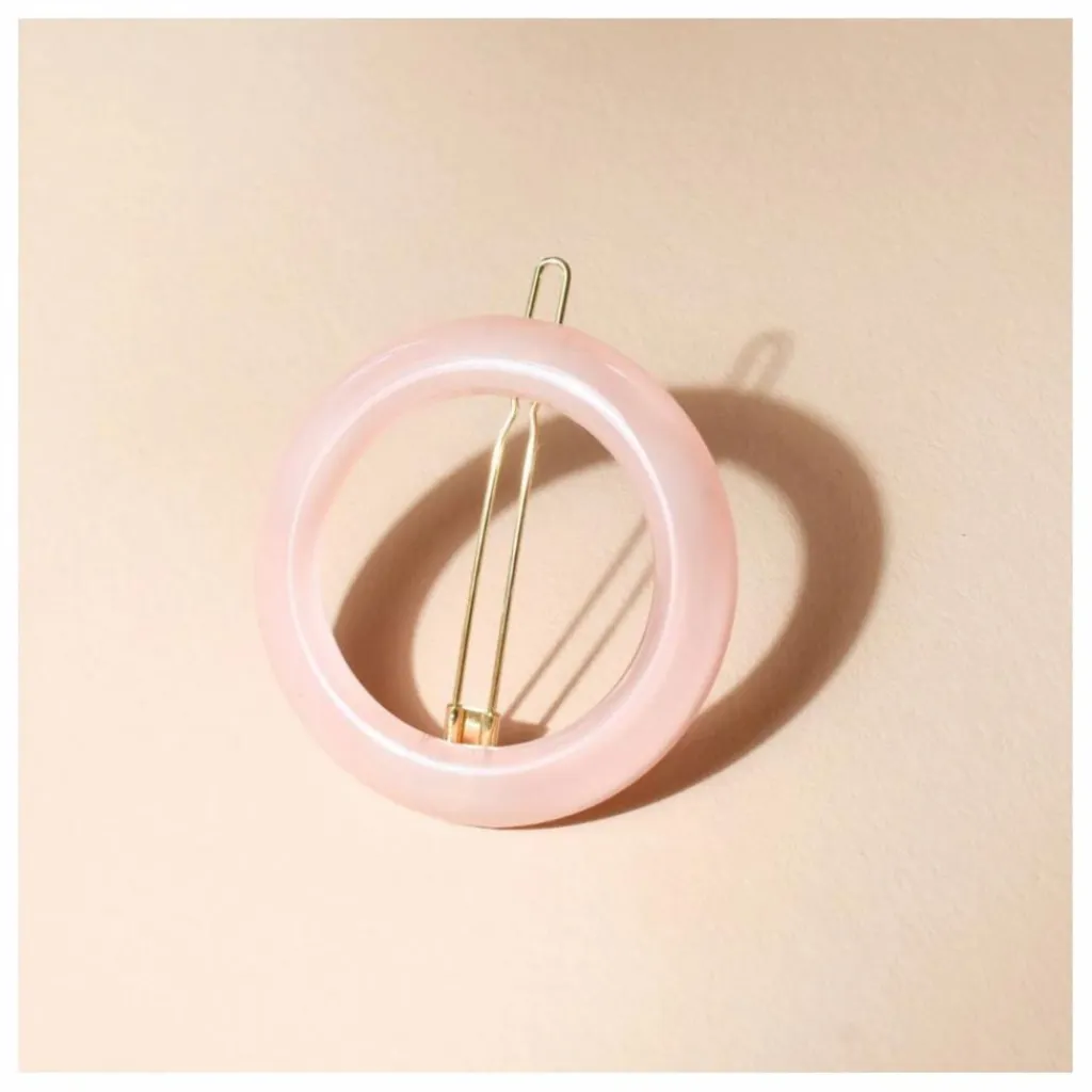 Bachca Barrette ronde Opaline | Rose Discount