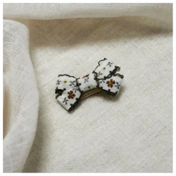 Gentil Coquelicot Barrettes Fleurs - Set de 3 Taupe New