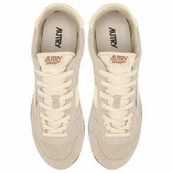 Autry Basket Windspin Low Bicolore Suède et Cuir | Gris clair Outlet