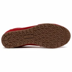 Autry Basket Windspin Low Bicolore Suède et Cuir | Rouge Outlet
