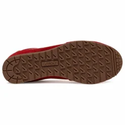 Autry Basket Windspin Low Bicolore Suède et Cuir | Rouge Outlet