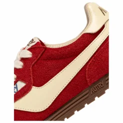 Autry Basket Windspin Low Bicolore Suède et Cuir | Rouge Outlet