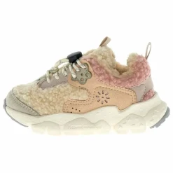 Flower Mountain Baskets Doi Lacets Cuir Eco et Teddy | Ecru New