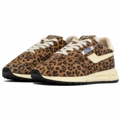 Autry Baskets Reelwind Léopard Suède | Marron