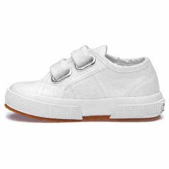 Discount Superga Baskets Scratchs Coton Basse | Blanc