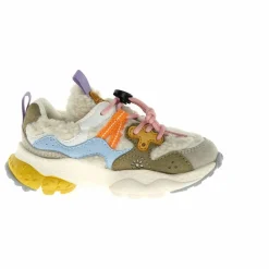 Flower Mountain Baskets Yamano 3 Lacets Cuir Eco et Teddy | Taupe Outlet