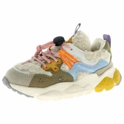 Flower Mountain Baskets Yamano 3 Lacets Cuir Eco et Teddy | Taupe Outlet