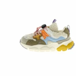 Flower Mountain Baskets Yamano 3 Lacets Cuir Eco et Teddy | Taupe Outlet