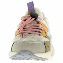 Flower Mountain Baskets Yamano 3 Lacets Cuir Eco et Teddy | Taupe Outlet