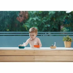 Plan Toys Bateau Pingouin flottant sur l'eau Orange New