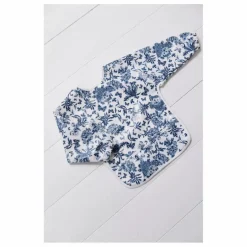 Hot Tartine et Chocolat Bavoir à manches enduit Toile de Jouy | Bleu marine