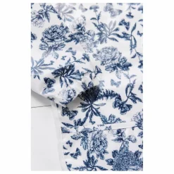 Hot Tartine et Chocolat Bavoir à manches enduit Toile de Jouy | Bleu marine