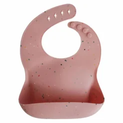 Best Mushie Bavoir Confettis en silicone | Rose