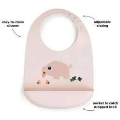 Done by deer Bavoir en silicone Pigee | Rose Sale