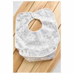 Tartine et Chocolat Bavoir enduit Toile de Jouy | Gris Hot