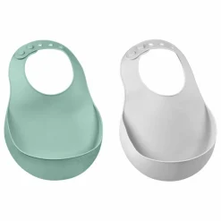 Sale Béaba Bavoir silicone - Set de 2 | Sauge