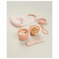 Best Done by deer Bavoir Tiny Farm | Rose pâle