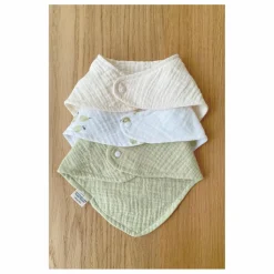 Soft Spot Bavoirs bandana en coton bio - Set de 3 | Garden Clearance