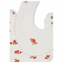 Clearance Konges Sløjd Bavoirs pointelle Rose Red - Set de 2 | Blanc
