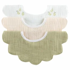 Soft Spot Bavoirs pétale en coton bio - Set de 3 | Garden