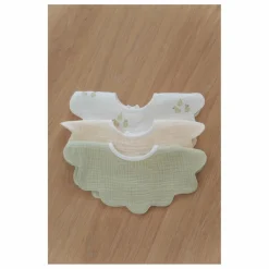 Soft Spot Bavoirs pétale en coton bio - Set de 3 | Garden