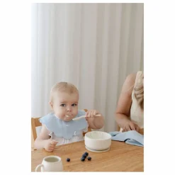 Soft Spot Bavoirs pétale Periwinkle en coton bio - Set de 3 | Bleu