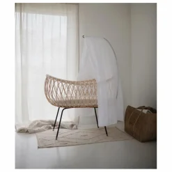 Bermbach Handcrafted Berceaux|Lits Bébé|Berceau Emil en rotin - Liens coton