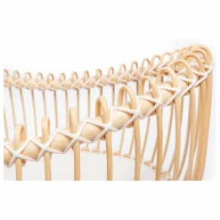 Bermbach Handcrafted Berceau Lola en rotin - Liens coton