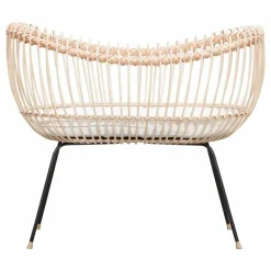 Best Bermbach Handcrafted Berceau Lola en rotin - Liens cuir Naturel