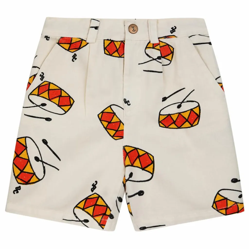 New Bobo Choses Bermuda Denim Tambours | Ecru