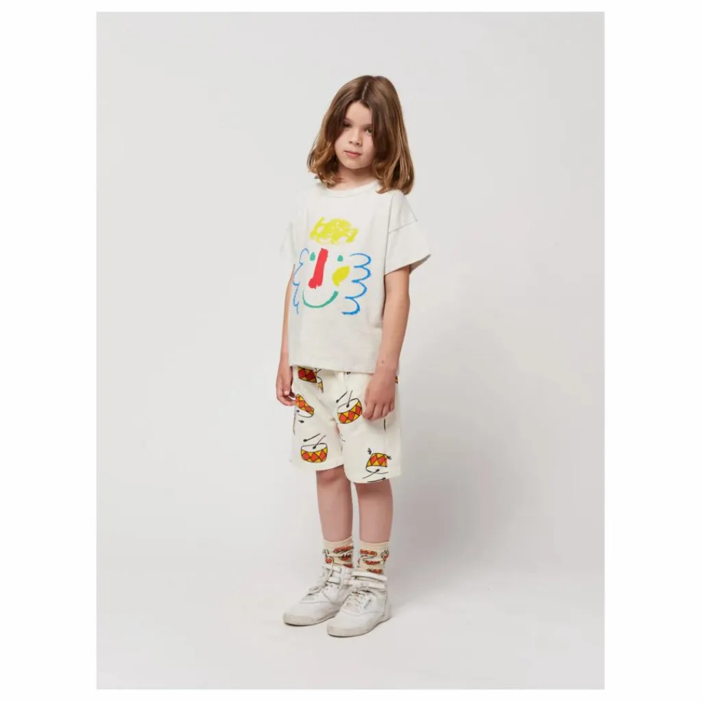 New Bobo Choses Bermuda Denim Tambours | Ecru
