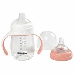 Outlet Béaba Biberon d'apprentissage 2 en 1- 240 ml | Vieux Rose