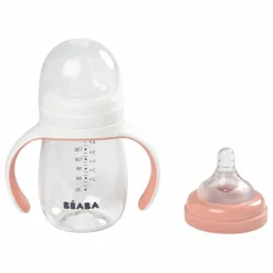 Outlet Béaba Biberon d'apprentissage 2 en 1- 240 ml | Vieux Rose