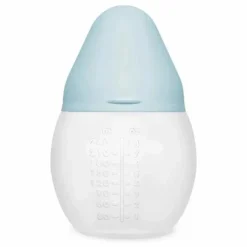 Clearance Elhée Biberon en silicone médical et tétine physiologique | Bleu pâle