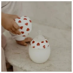 Discount Elhée Biberon en silicone médical et tétine physiologique Full of Love Rouge