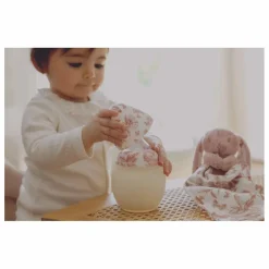 Elhée Biberon en silicone médical et tétine physiologique Toile de Jouy - x Tartine et Chocolat | Rose pêche Outlet