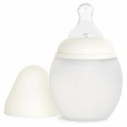 Elhée Biberon en silicone médical et tétine physiologique Blanc