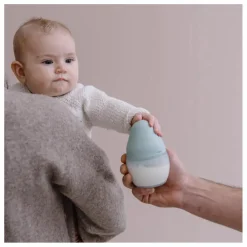 Elhée Biberon en silicone médical et tétine physiologique | Vert Menthe Hot