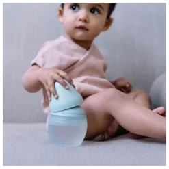 Elhée Biberon en silicone médical et tétine physiologique | Vert Menthe Hot