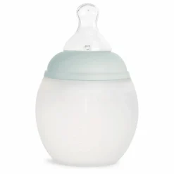Elhée Biberon en silicone médical et tétine physiologique | Vert Menthe Hot