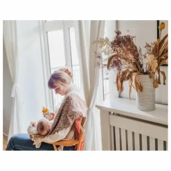 Hevea Biberon en verre à col large avec housse de protection Débit lent | Sable Outlet