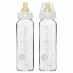Hevea Biberons en verre borosilicate 240ml - Lot de 2 Blanc Sale