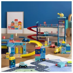 Online Moulin Roty Blocs de construction ville Avenue du Moulin Multicolore