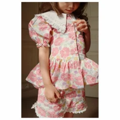 Enfant Konges Sløjd Blouses, T-Shirts|Blouses, T-Shirts|Blouse à Col Cœur Coton Bio |