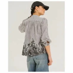 Tinsels Blouse Bali Indie Rayée | Noir Outlet